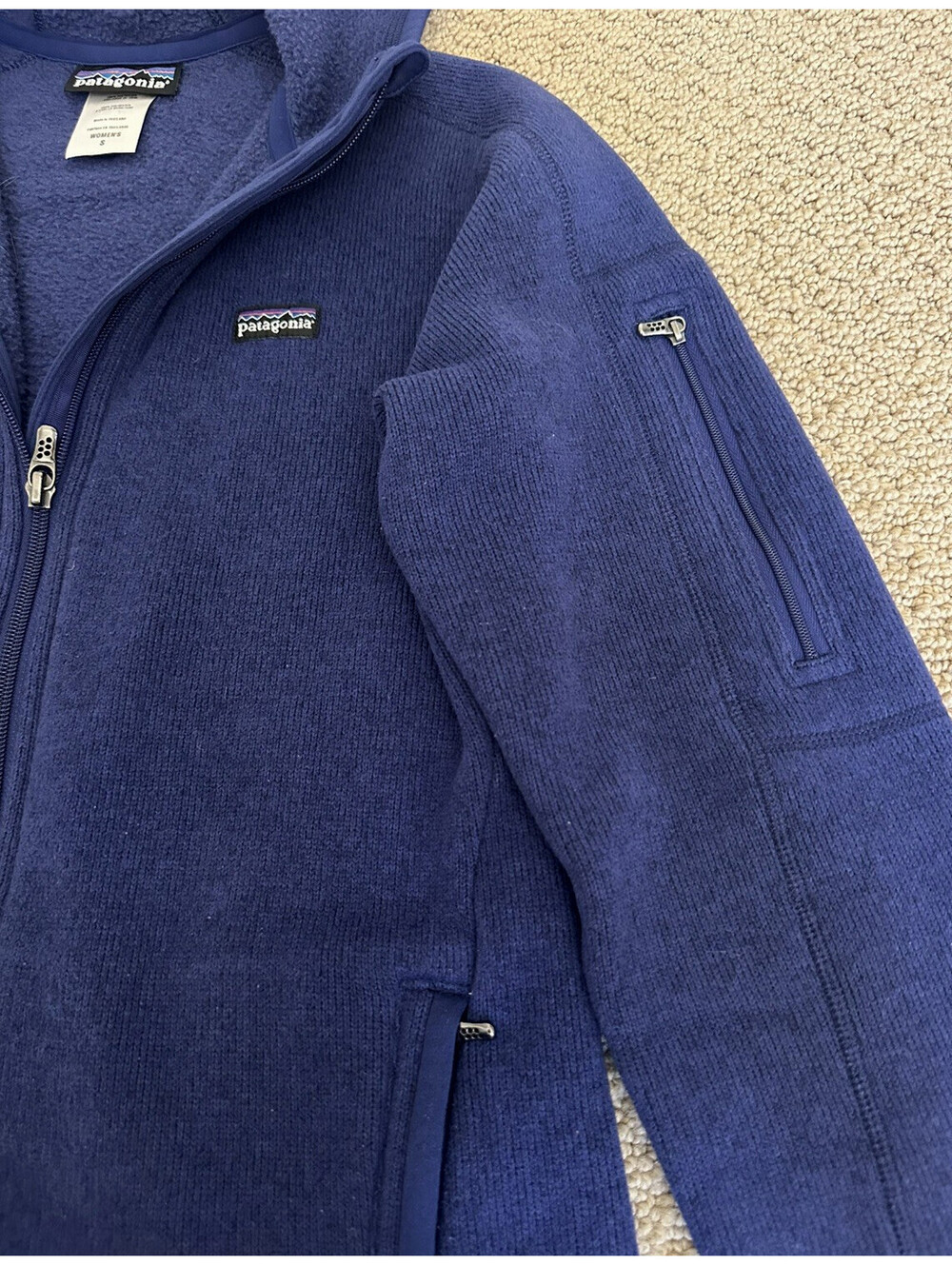 Patagonia Better Sweater Full Zip Fleece Jacket Hoodie Blue Womens S - Picture 4 of 9